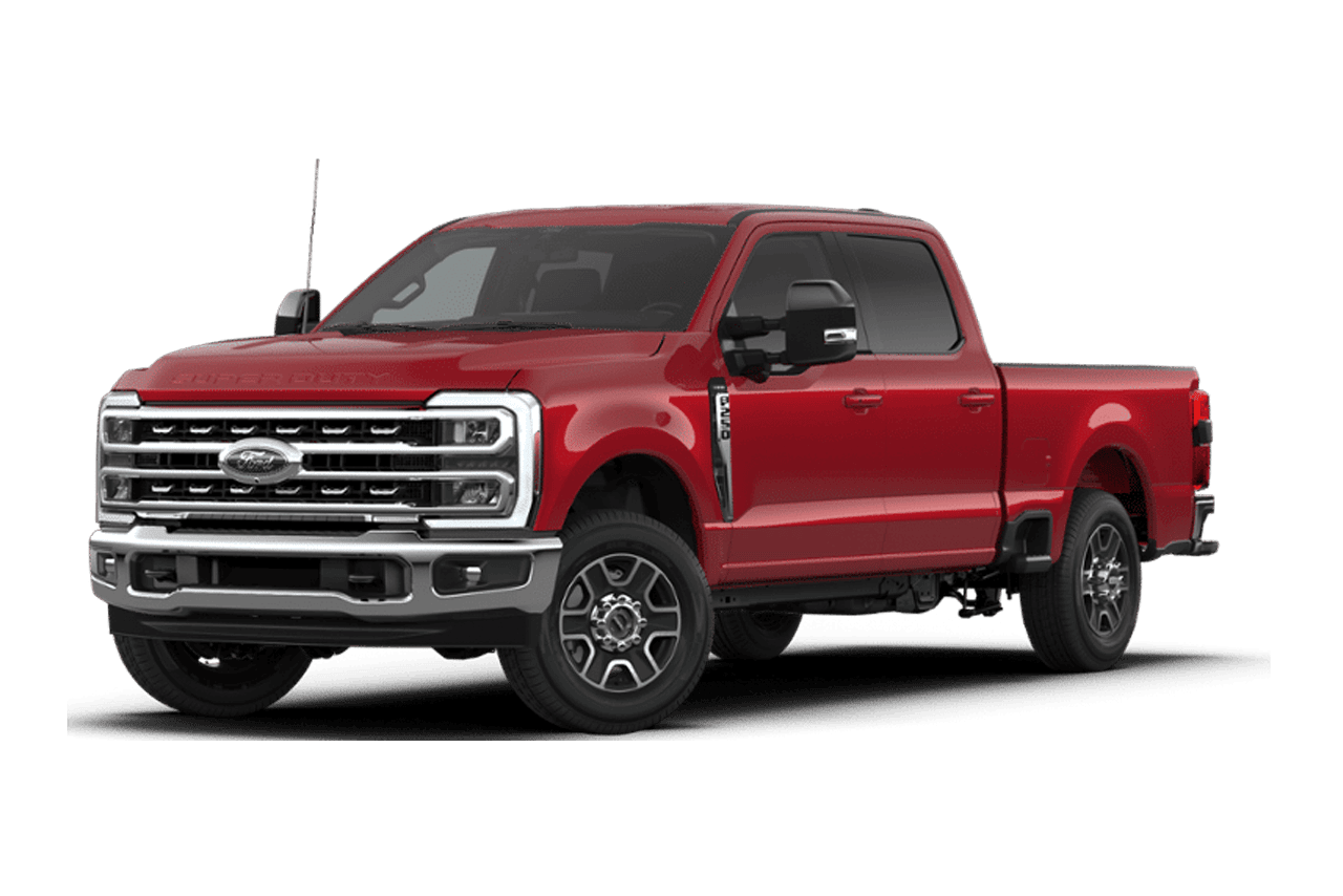 2026 Ford Super Duty® F-250® Lariat® in Race Red on a white background