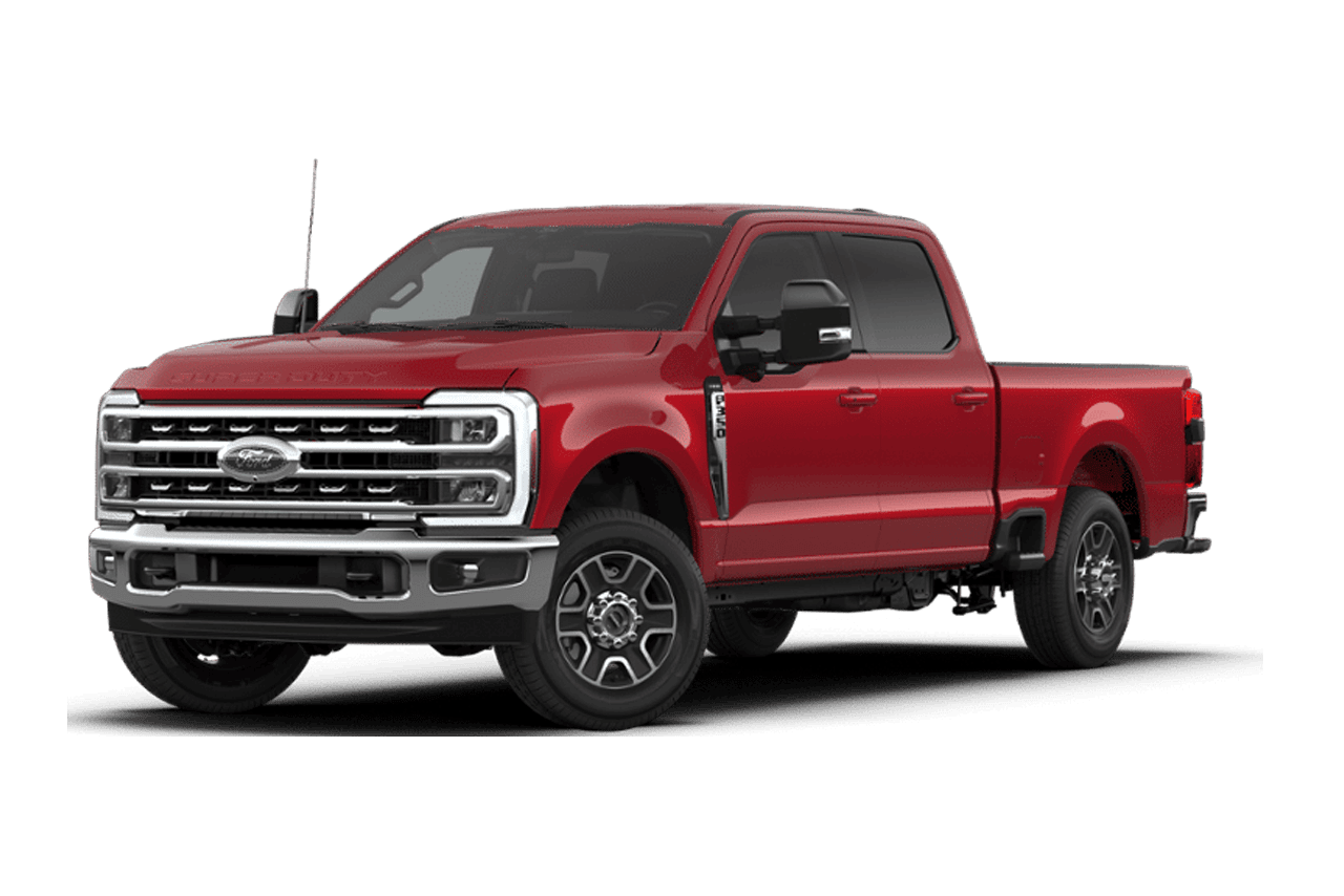 2026 Ford Super Duty® F-350® Lariat® in Race Red on a white background