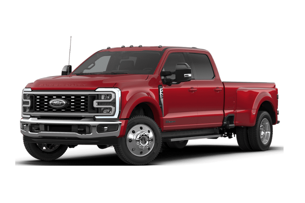 2026 Ford Super Duty® F-450® Lariat® in Race Red on a white background