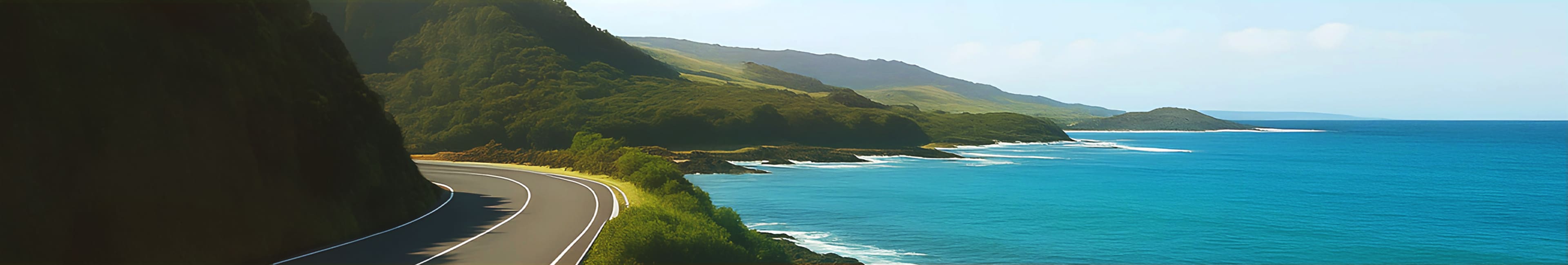 Highway road along the ocean