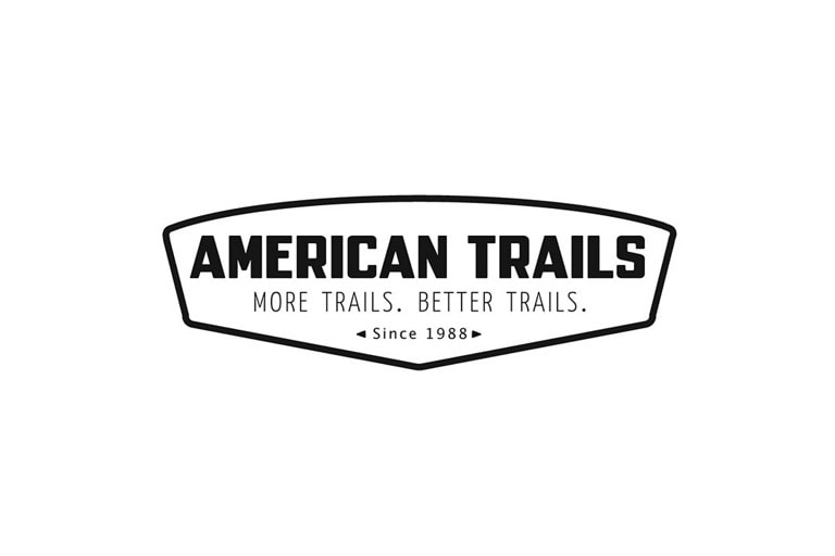 American trails. More trails. Better trails.  since 1988 logo