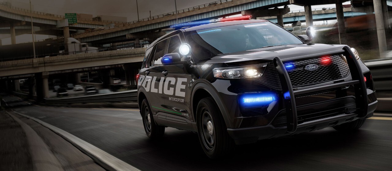 Ford police interceptor utility on patrol