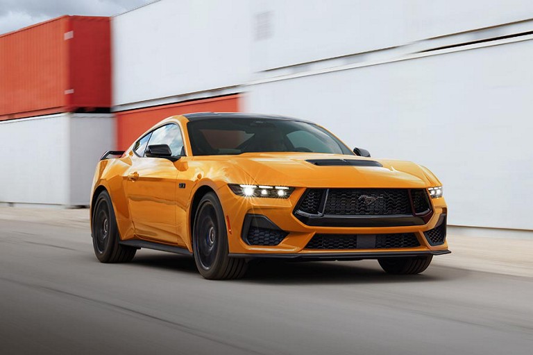 2026 Ford Mustang® GT Premium driving on road