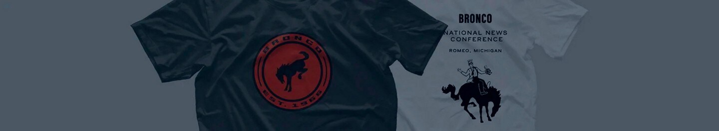 Tee shirts with Ford Bronco® logos