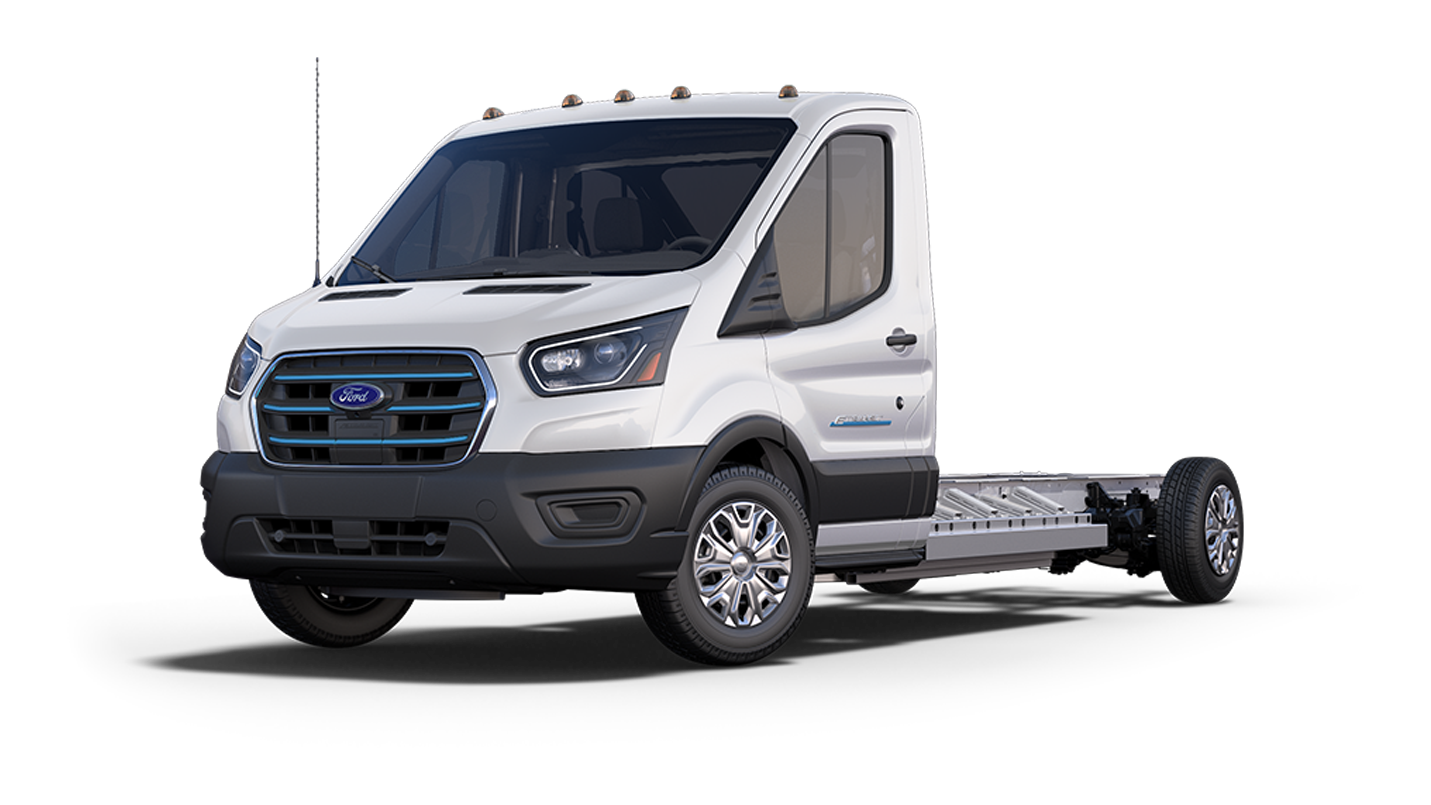 2025 Ford E-Transit Chassis cab in Oxford white