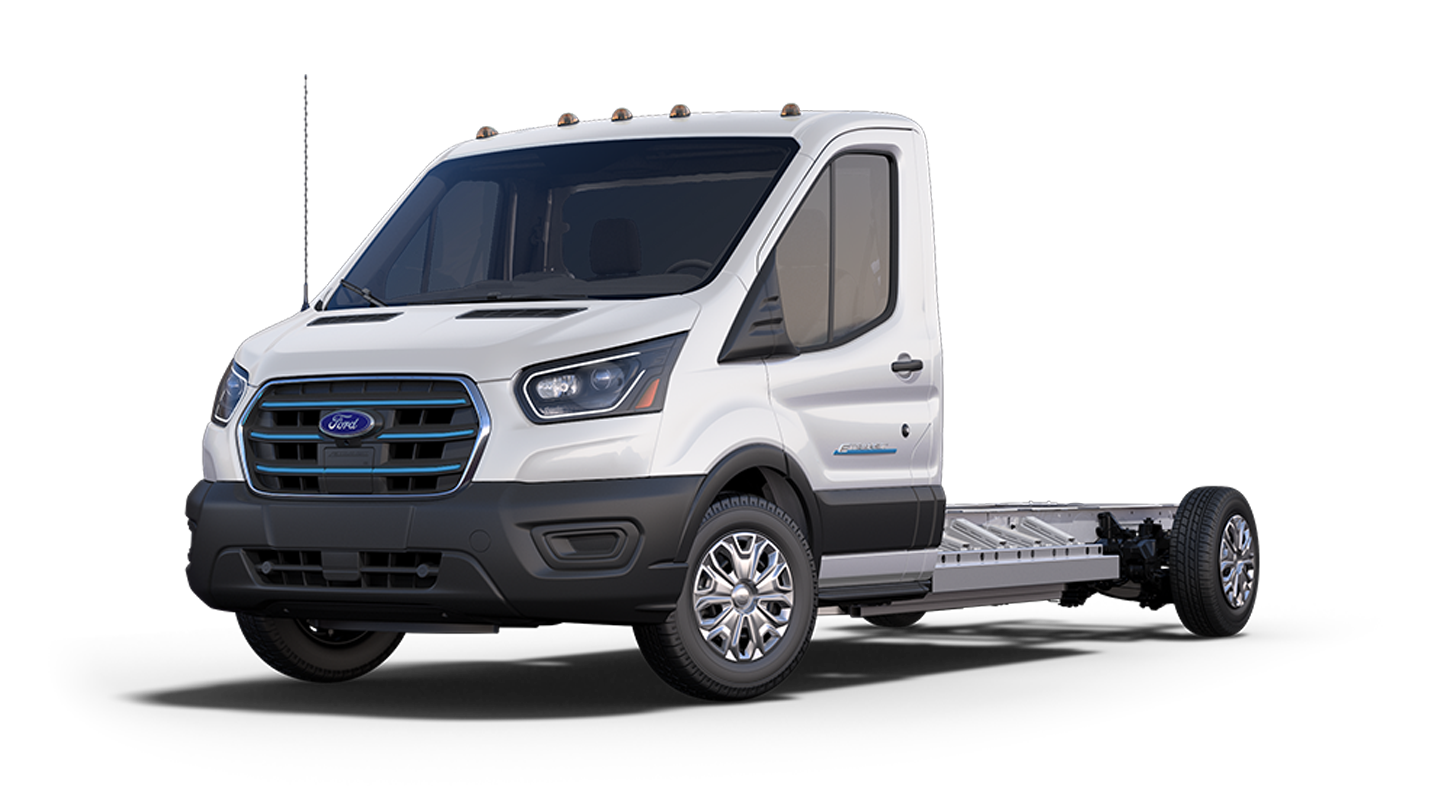 2025 Ford E-Transit Cutaway in Oxford white