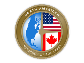 North American 2025 Truck of the Year badge