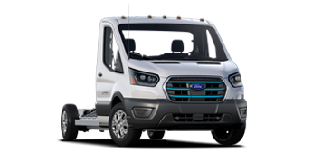 2024 Ford E-Transit™ Chassis Cab shown in Oxford White