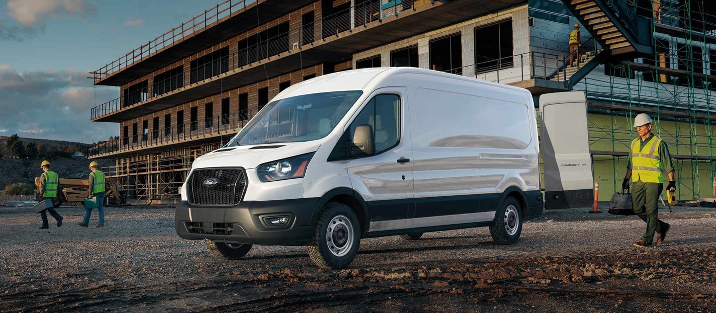 2024 Ford Transit parked on construction site
