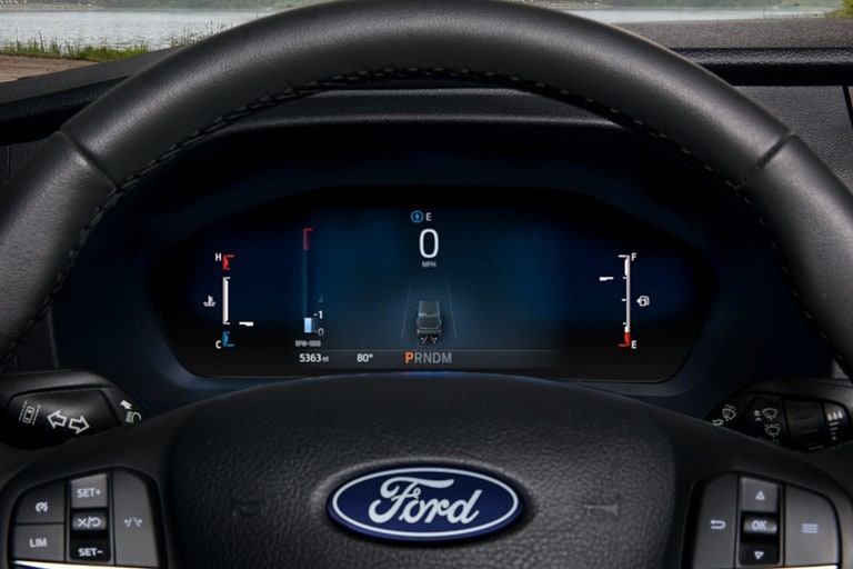The interior 8" cluster display in a 2026 Ford Transit® van
