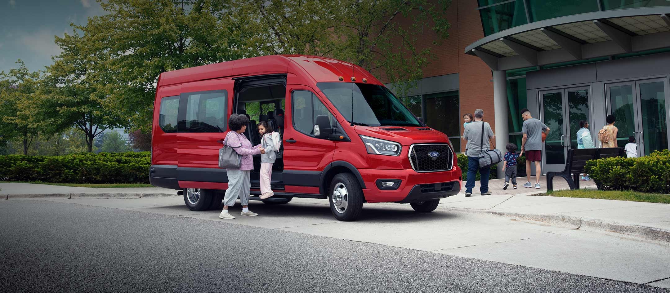 A 2024 Ford Transit in Ocean, NJ is used to drop off residents